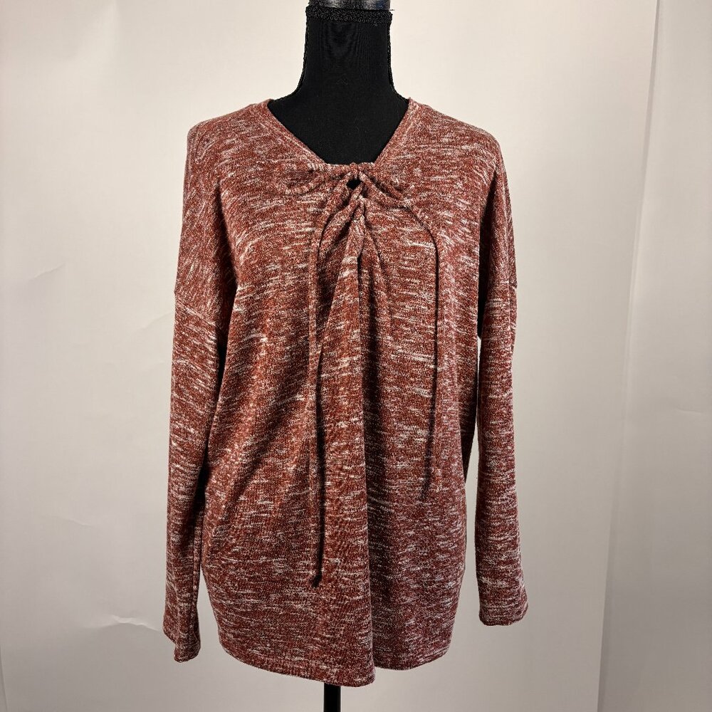 Femme by Tresics | Sweater  | L | Marled Tie-Neck